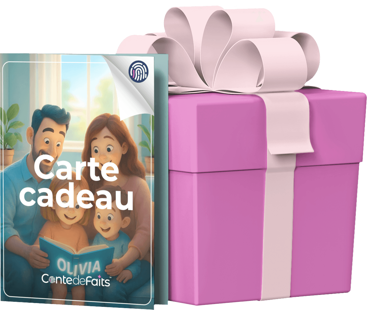 Pack carte cadeau Conte de Faits : livret personnalisé et boîte cadeau