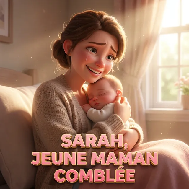 Livre personnalisé fête des mères : Sarah Jeune Maman Comblee, illustration 3D