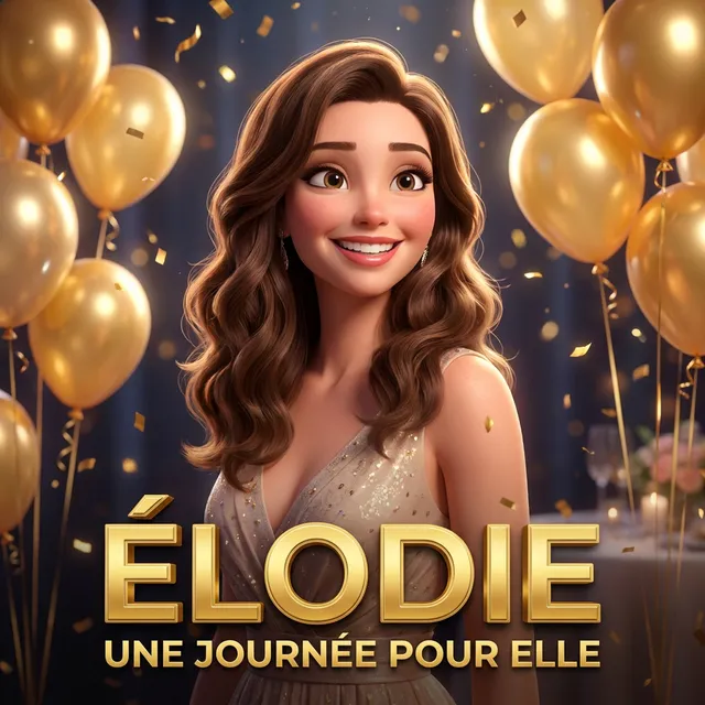 Livre personnalisé pour une femme : Elodie Anniversaire, illustration 3D