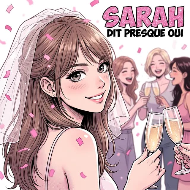 Livre personnalisé pour une femme : Sarah EVJF, illustration manga