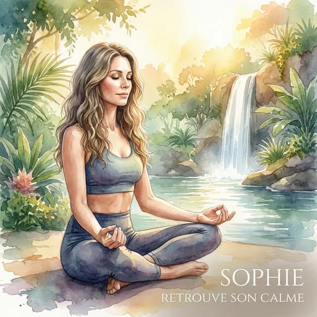 Livre personnalisé pour une femme : Sophie BienEtre, illustration aquarelle