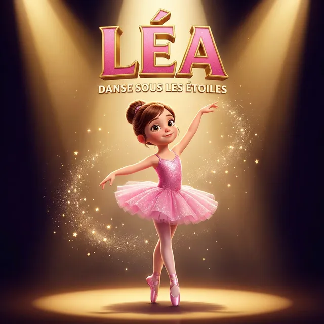 Livre personnalisé pour une fille : Lea Ballet, illustration 3D