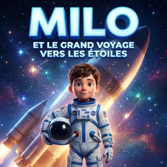 Livre personnalisé pour un garçon : Milo Espace, illustration 3D