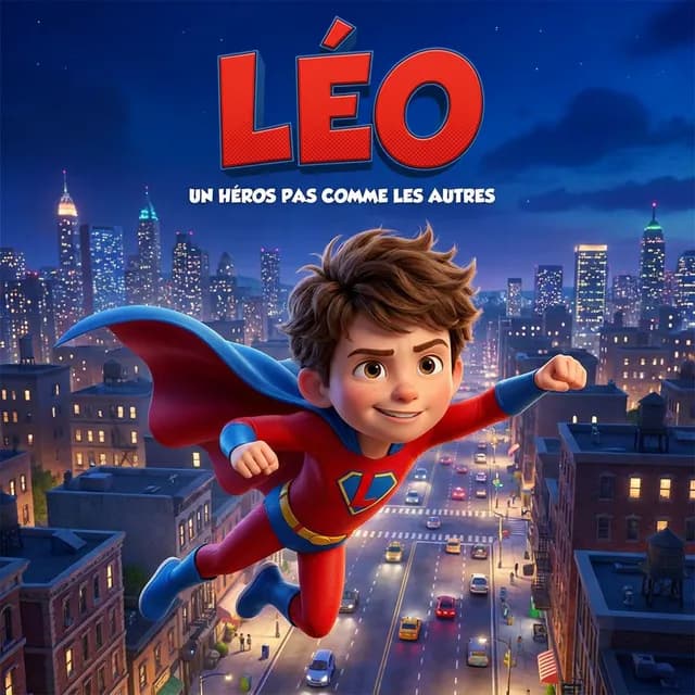 Livre personnalisé pour un garçon : Leo SuperHeros, illustration 3D
