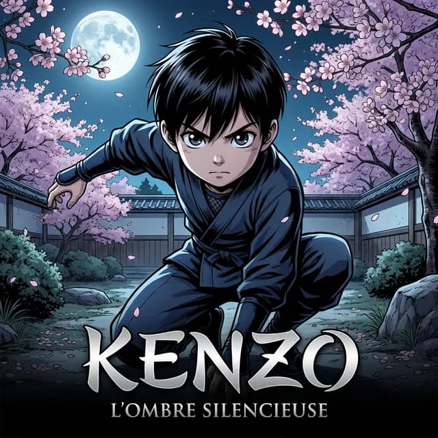 Livre personnalisé pour un garçon : Kenzo Ninja, illustration manga